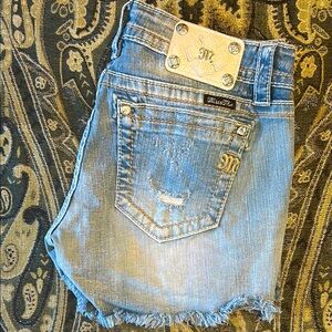 Miss Me Tag size 30 Light Blue Denim Shorts NWOT/never washed